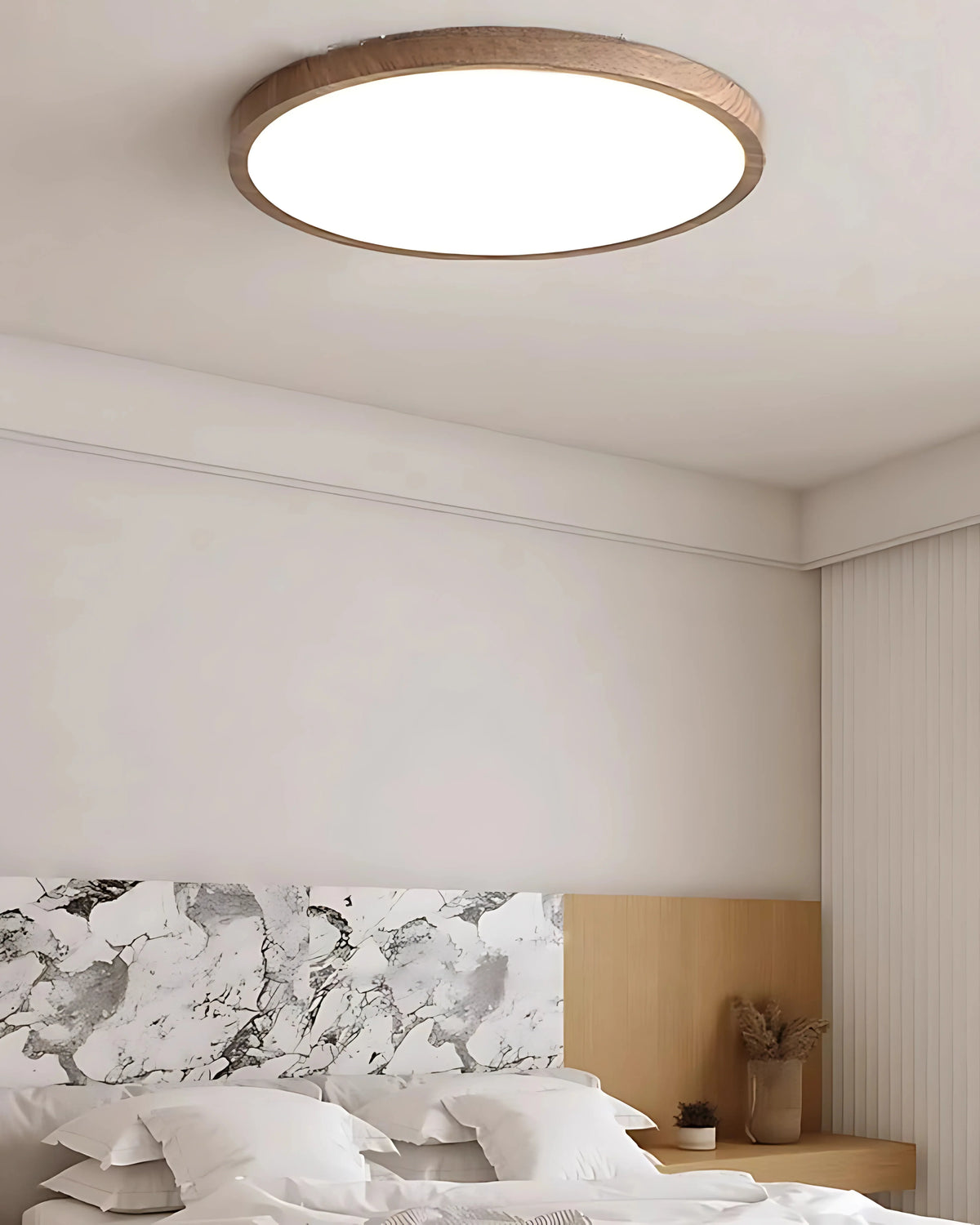 Ceiling Lamp Ultra-Slim Natural Wood Glare-Free Lighting