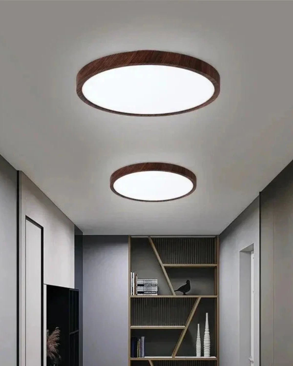 Ceiling Lamp Ultra-Slim Natural Wood Glare-Free Lighting