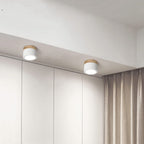 Ceiling Light Aluminum Wood-Grain Collar Focused Beam