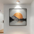 Ceiling Light Aluminum Wood-Grain Collar Focused Beam