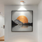Ceiling Light Aluminum Wood-Grain Collar Focused Beam