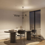Ceiling Light Asymmetrical Cylinders Powder-Coated Aluminum