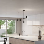 Ceiling Light Asymmetrical Cylinders Powder-Coated Aluminum