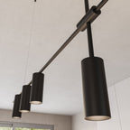 Ceiling Light Asymmetrical Cylinders Powder-Coated Aluminum
