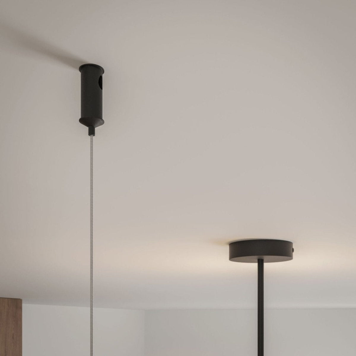 Ceiling Light Asymmetrical Cylinders Powder-Coated Aluminum