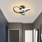 Ceiling Light Double-Ring LED Warm White Aluminum & Acrylic