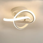 Ceiling Light Double-Ring LED Warm White Aluminum & Acrylic