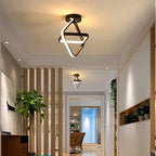 Ceiling Light Double-Ring LED Warm White Aluminum & Acrylic