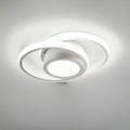 Ceiling Light Double-Ring LED Warm White Aluminum & Acrylic