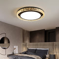 Ceiling Light Flush Mount Crystal Halo Remote Dimmable
