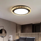 Ceiling Light Flush Mount Crystal Halo Remote Dimmable
