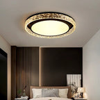 Ceiling Light Flush Mount Crystal Halo Remote Dimmable