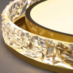 Ceiling Light Flush Mount Crystal Halo Remote Dimmable