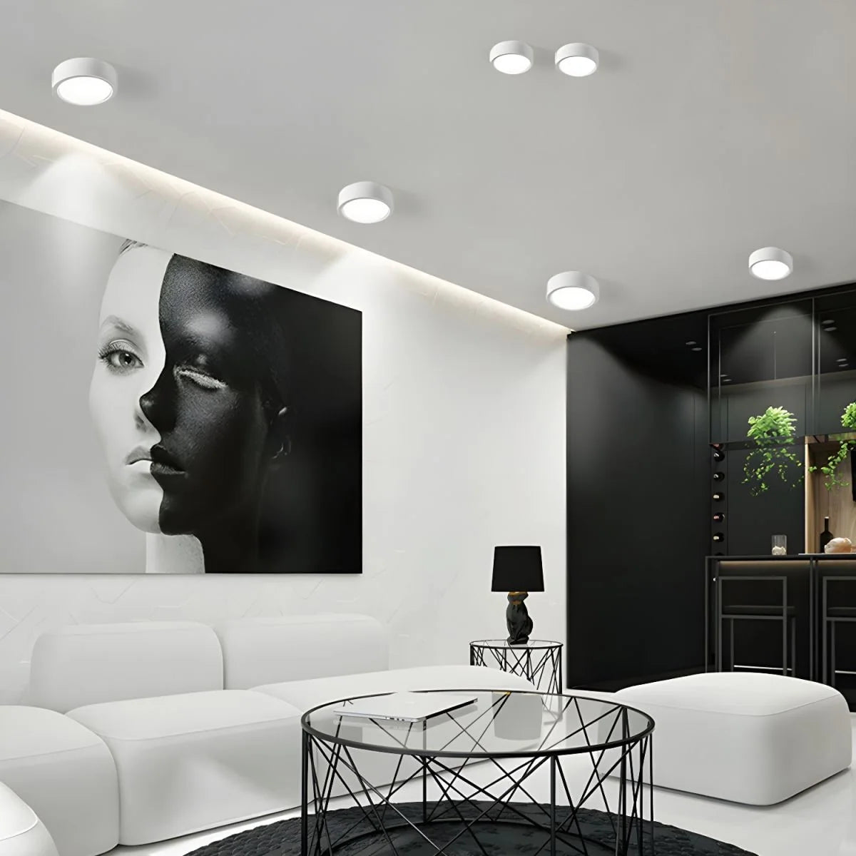 Ceiling Light Flush Mount Integrated LED Frosted Diffuser