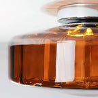 Ceiling Light Flush-Mount Ribbed Glass & Dimmable LED