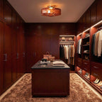 Ceiling Light Flush-Mount Ribbed Glass & Dimmable LED