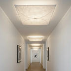 Ceiling Light Flush Mount Translucent Paper & Aluminum Frame