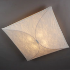 Ceiling Light Flush Mount Translucent Paper & Aluminum Frame