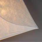 Ceiling Light Flush Mount Translucent Paper & Aluminum Frame