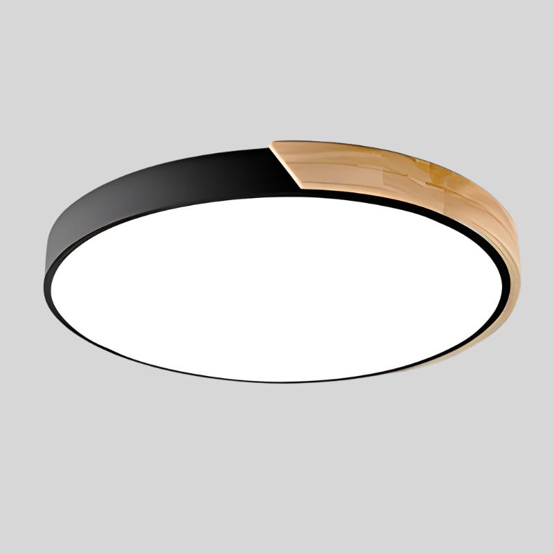 Ceiling Light Flush Mount Wood Accent Warm LED