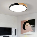 Ceiling Light Flush Mount Wood Accent Warm LED