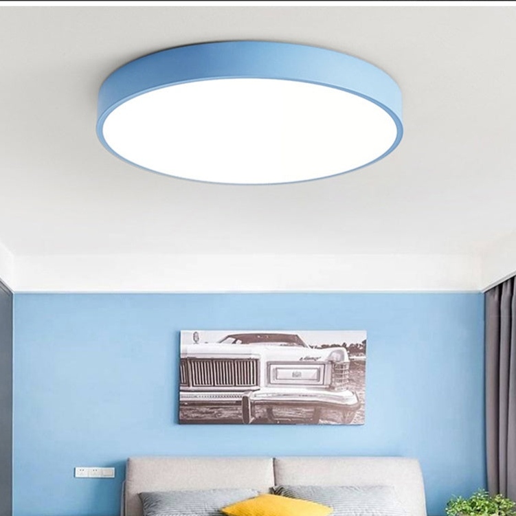 Ceiling Light Flush Mount Wood Accent Warm LED