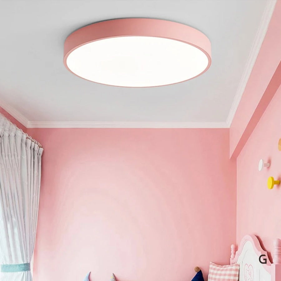 Ceiling Light Flush Mount Wood Accent Warm LED