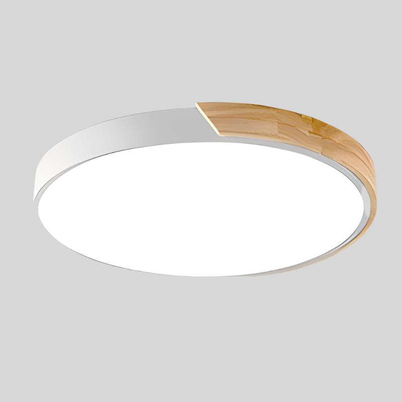 Ceiling Light Flush Mount Wood Accent Warm LED