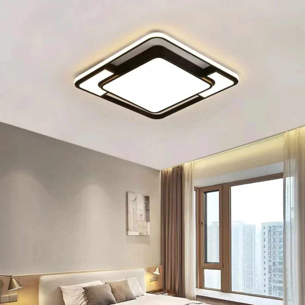 Ceiling Light Geometric Integrated LED Dimmable Remote Control