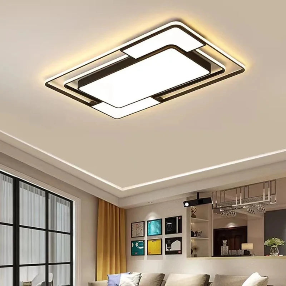 Ceiling Light Geometric Integrated LED Dimmable Remote Control
