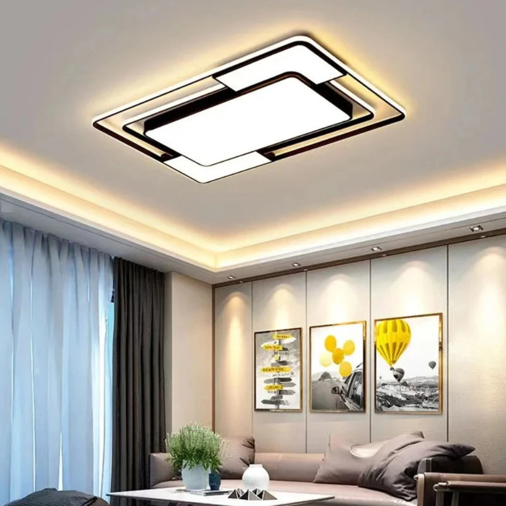 Ceiling Light Geometric Integrated LED Dimmable Remote Control