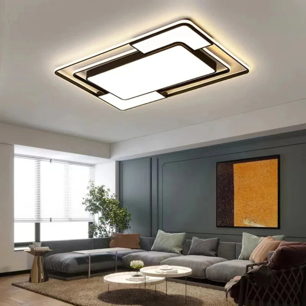 Ceiling Light Geometric Integrated LED Dimmable Remote Control