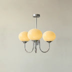 Ceiling Light Handcrafted Pink Glass & Gold Finish