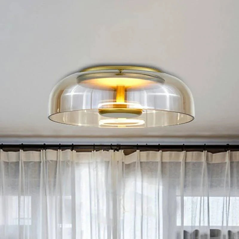 Ceiling Light Integrated LED Glass Cover & Metal Frame