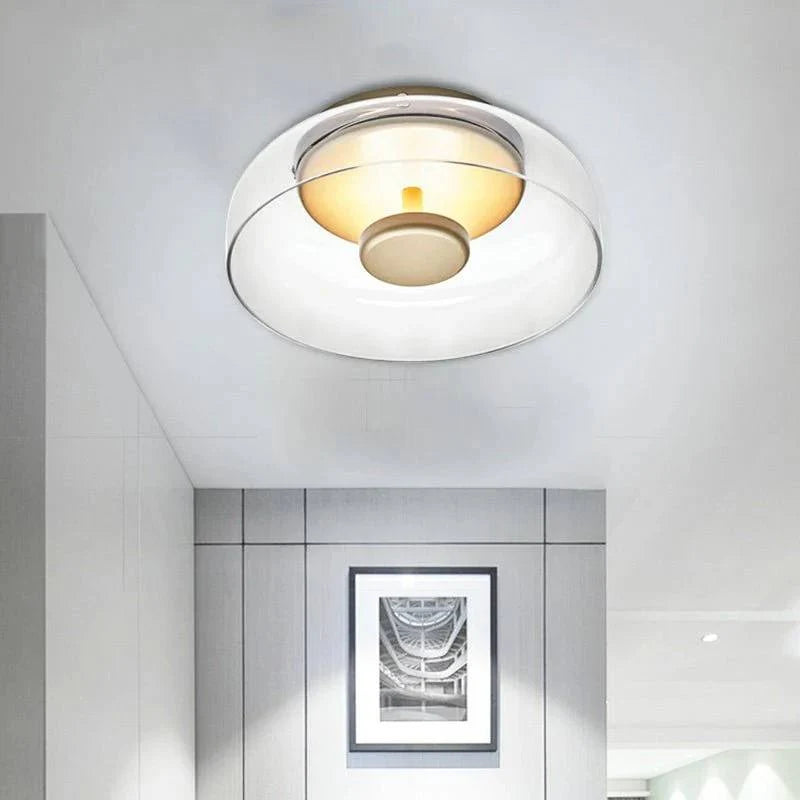 Ceiling Light Integrated LED Glass Cover & Metal Frame