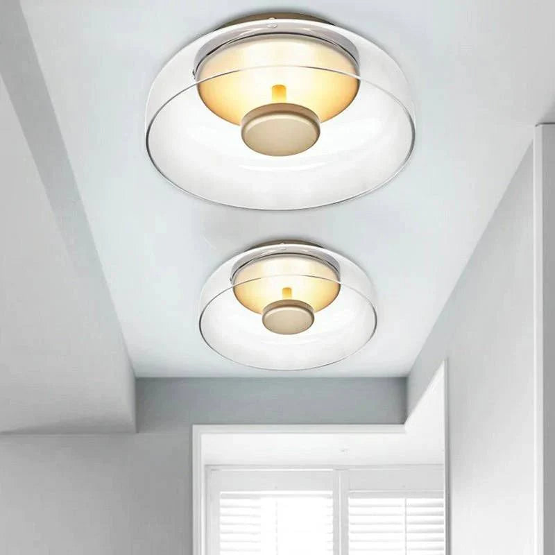 Ceiling Light Integrated LED Glass Cover & Metal Frame