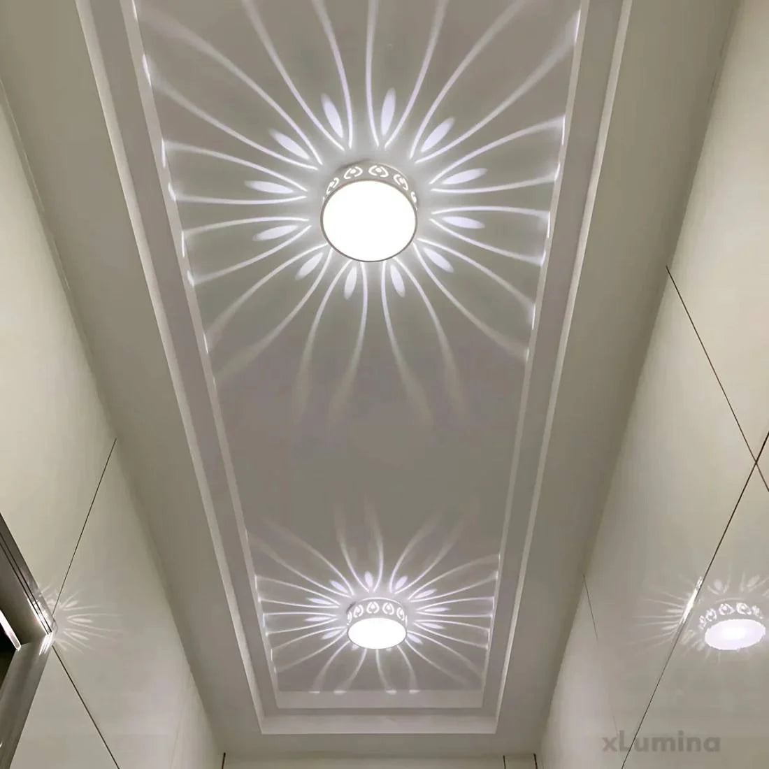Ceiling Light LED Switchable Warm & Cool Crystal Acrylic