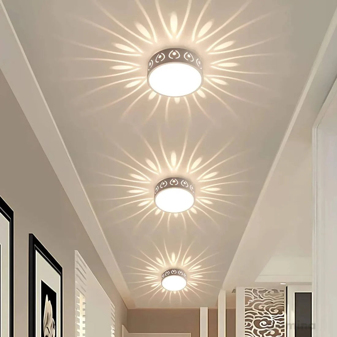 Ceiling Light LED Switchable Warm & Cool Crystal Acrylic