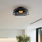 Ceiling Light Layered Glass Warm Glow LED Compatible