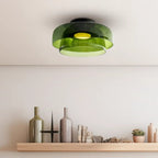 Ceiling Light Layered Glass Warm Glow LED Compatible