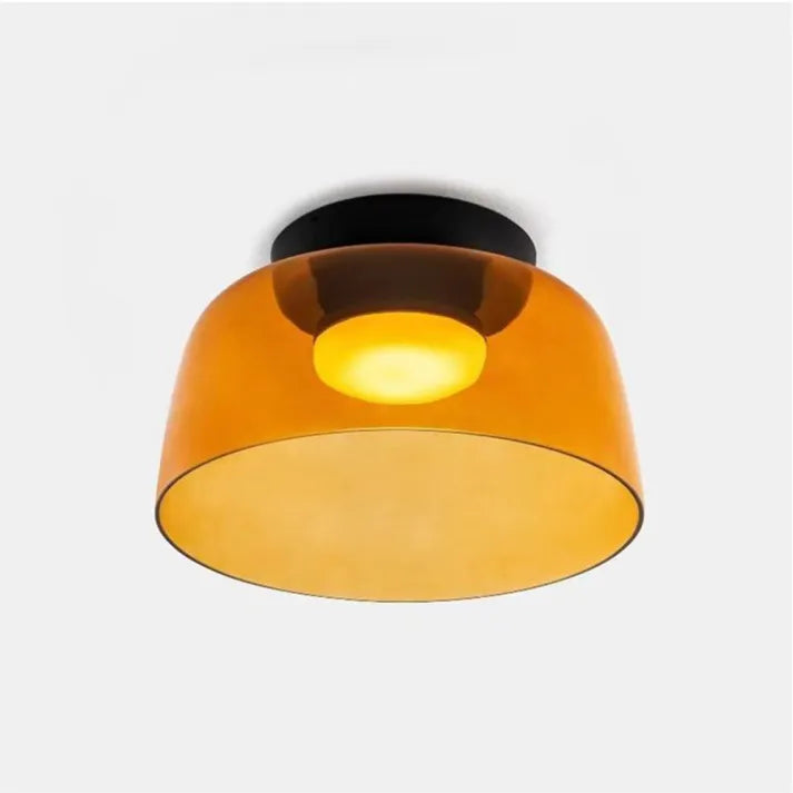 Ceiling Light Layered Glass Warm Glow LED Compatible