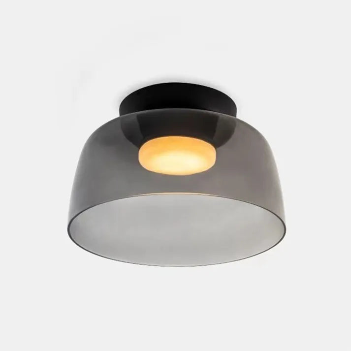 Ceiling Light Layered Glass Warm Glow LED Compatible