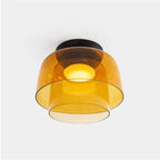 Ceiling Light Layered Glass Warm Glow LED Compatible