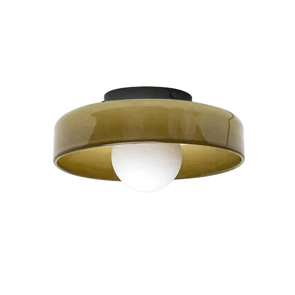 Ceiling Light Low-Profile Matte Glass Flush Mount