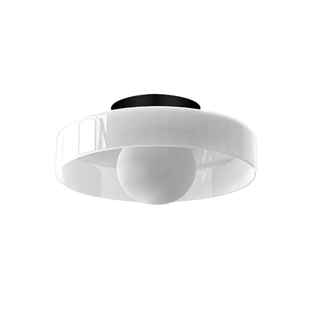 Ceiling Light Low-Profile Matte Glass Flush Mount