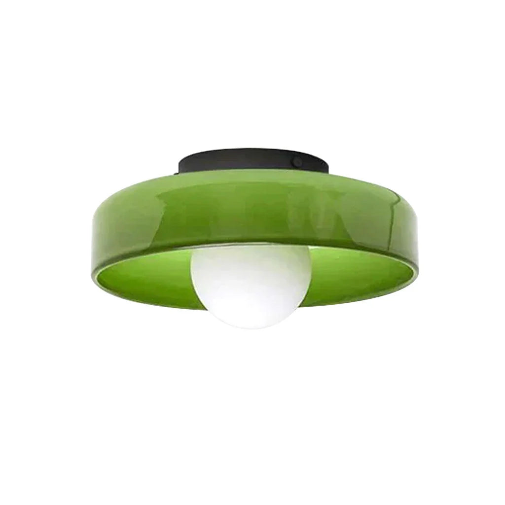 Ceiling Light Low-Profile Matte Glass Flush Mount