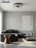 Ceiling Light Low Profile Ribbed Glass Diffuser