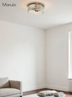 Ceiling Light Low Profile Ribbed Glass Diffuser