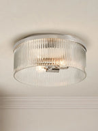 Ceiling Light Low Profile Ribbed Glass Diffuser