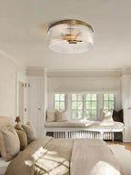 Ceiling Light Low Profile Ribbed Glass Diffuser